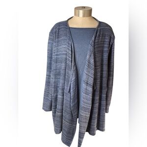 Alfred Dunner Women’s 2 in 1 Sweater Cardigan Size 1X